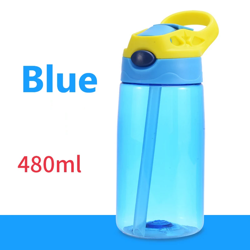 Source 480ml bpa free kids plastic water bottle children school drinking  juice cute water bottle with straw for promotion on m.