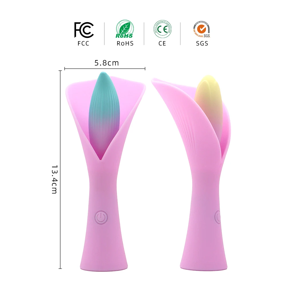 Rose Sex Toy Alat Liquid Vibration Vibrator Torch Lesbian Female Adult  Women's Food-Grade Silicone Rechargeable 10 Frequencies
