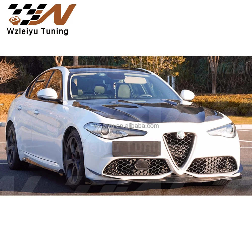 Rbt Style Carbon Fiber Front Hood Fit For Alfa Romeu Giulia 17