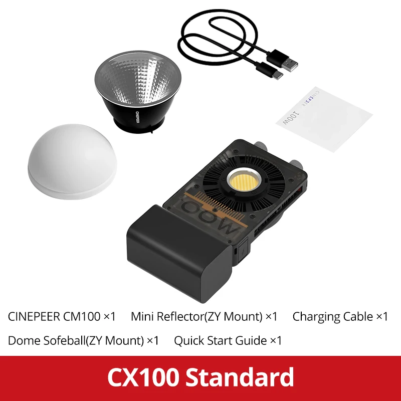 ZHIYUN CINEPEER CX100LEDビデオライト100W写真照明フィルライトプロの