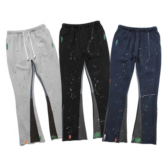 Wholesale Flare Joggers Track Pants Custom Loose Flare Sweat Pants Men