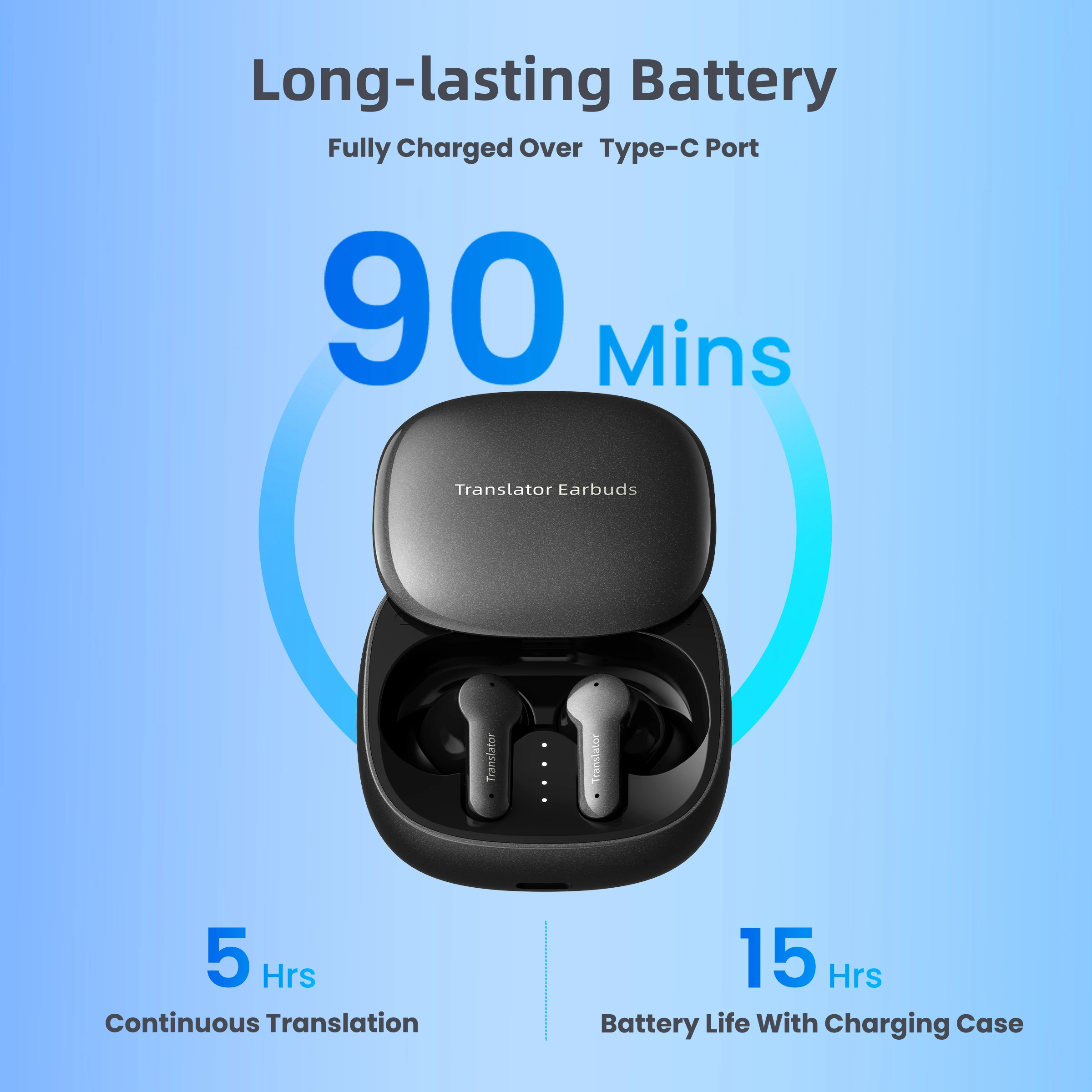 Wooask M3 Translator Earbuds - 144 Languages & Offline Packs Wooask M3 Translator Earbuds - 144 Languages & Offline Packs