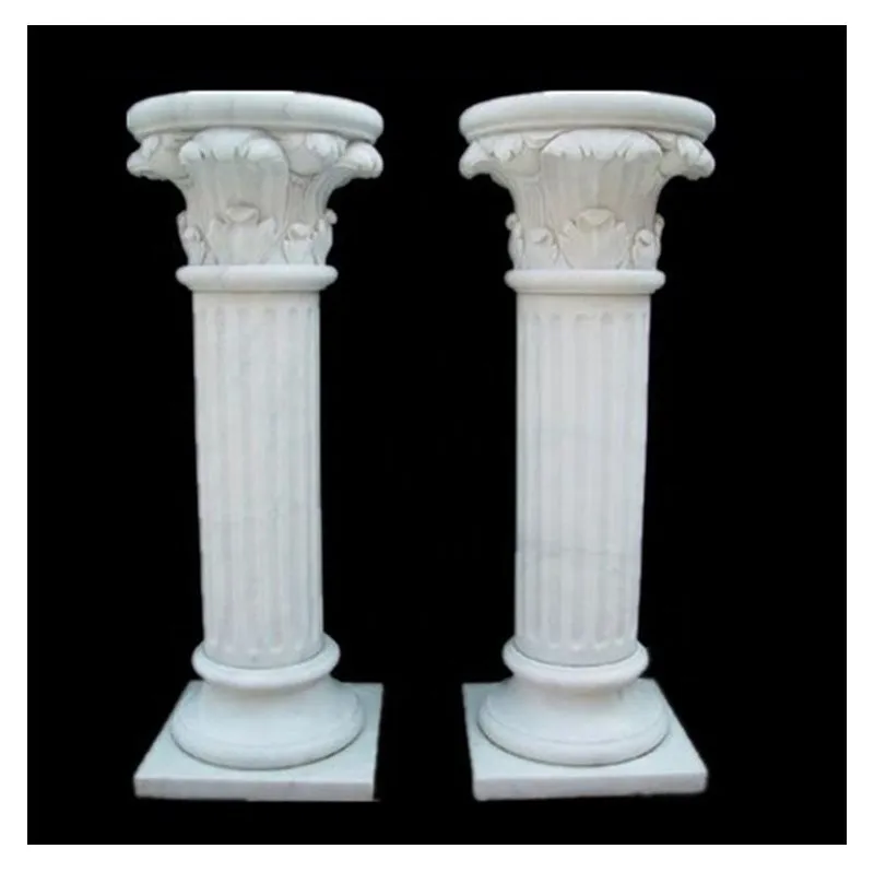 Roman Brown House Decorative Hand Carved Pillars