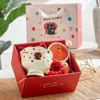 Red cat mug-handheld fan set