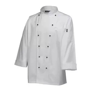 Custom Logo Men Women White Cotton Chef Jacket Coat Kitchen Restaurant Hotel Work Clothes Unisex Cooks Uniform for Bakery