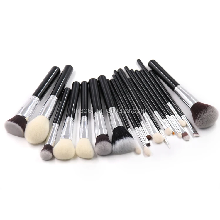 Private Logo Profession 20pcs Makeup brushes Black Handle Eye Shadow Foundation Brush Cosmetic Makeu