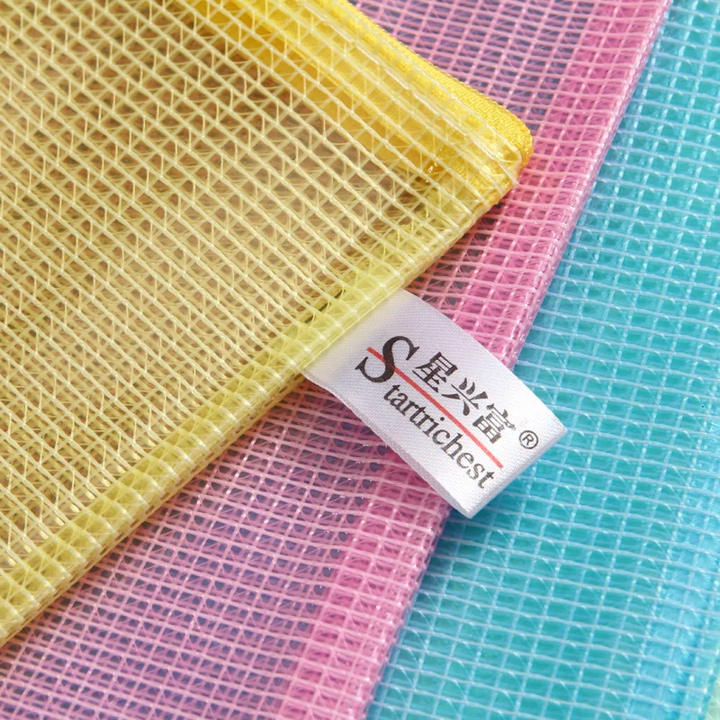 Lot De 12 Pochettes à Fermeture éclair Imperméables - Pour Documents, Reçus, Papiers - Translucides, En Maille, Avec œillet