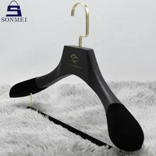 Ashtree Wood Hanger Boutique Luxury Black Wooden Suit Hangers