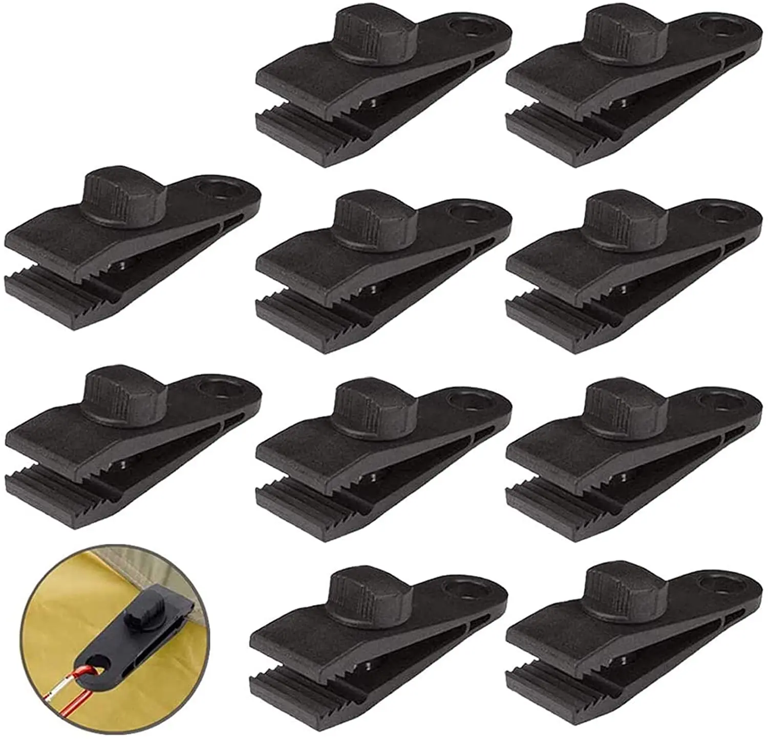 Heavy Duty Lock Clamps Withstand 60mph Strong Wind Tent Tarp Clips for Outdoor Camping