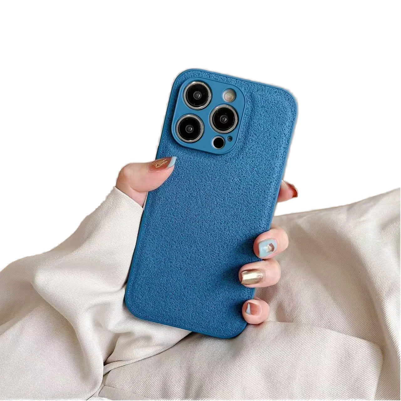 product lychee leather pattern edgeless heat dissipation camera lenses anti fall cover for 16 pro max business design without holder-4