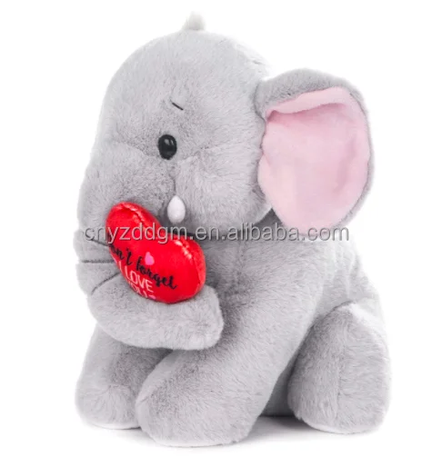 stuffed elephant with heart