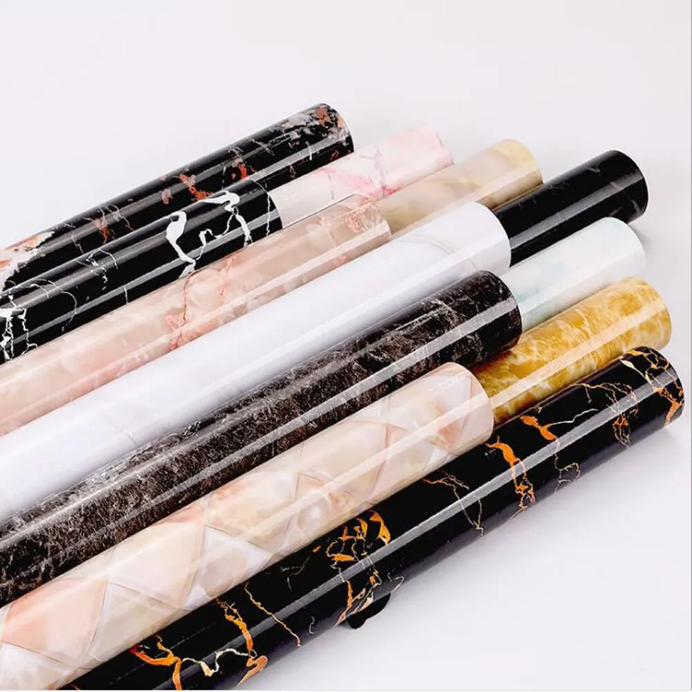 Фабрика Китая самоклеющиеся обои рулон ПВХ контактная бумага мрамор дерево покрытие стен пленка клейкие наклейки