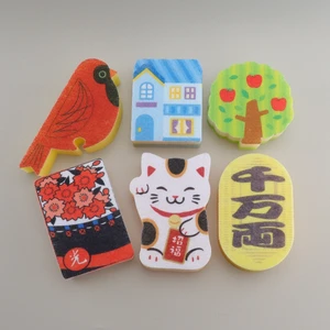 Printed Easy Washing Dish Pan Pot Household Cleaning Product Sponge Available on Both Sides for Kitchen Non-woven Fabrics