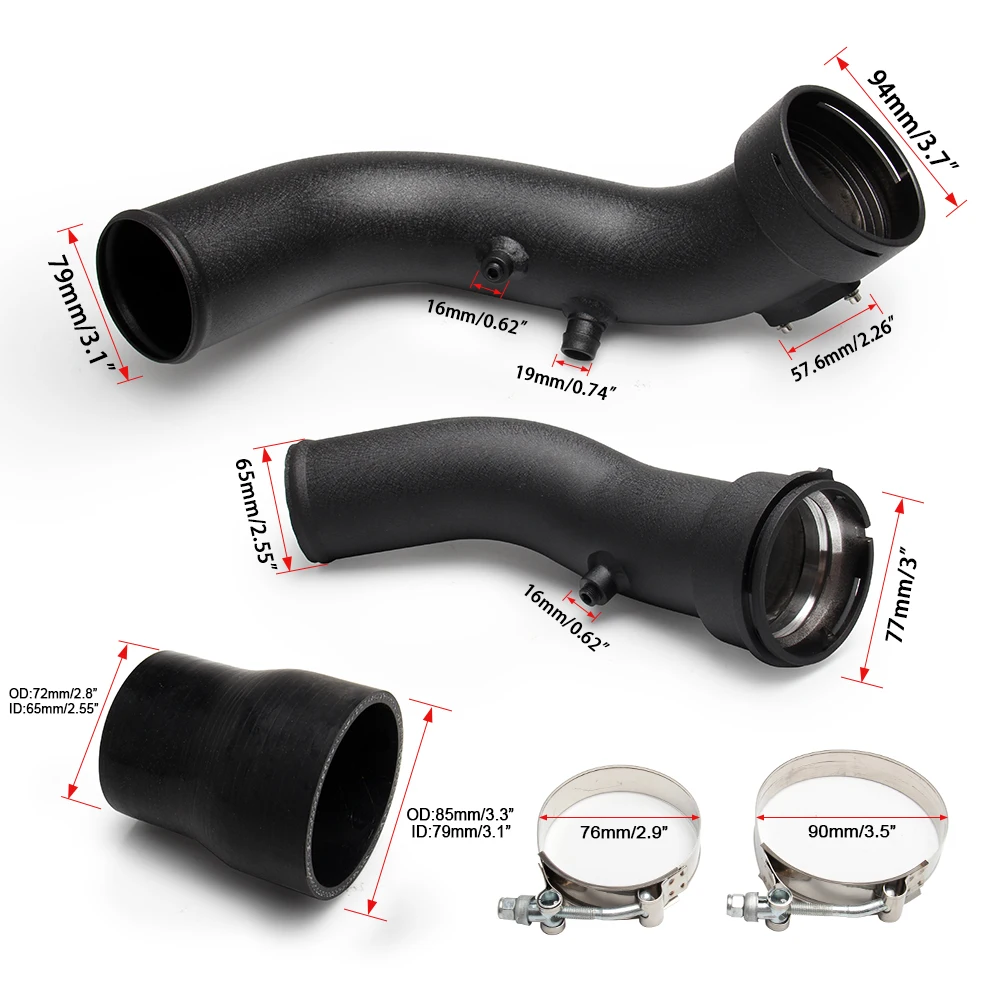 Car Modification Parts Intake Pipe Kit Turbo Intake Pipe Suitable for BMW 335i N55