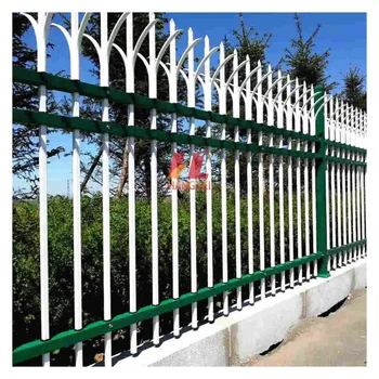 Galvanized Steel Guardrails and Metal Fencing for Courtyards and Parks Zinc Steel Picket Fencing