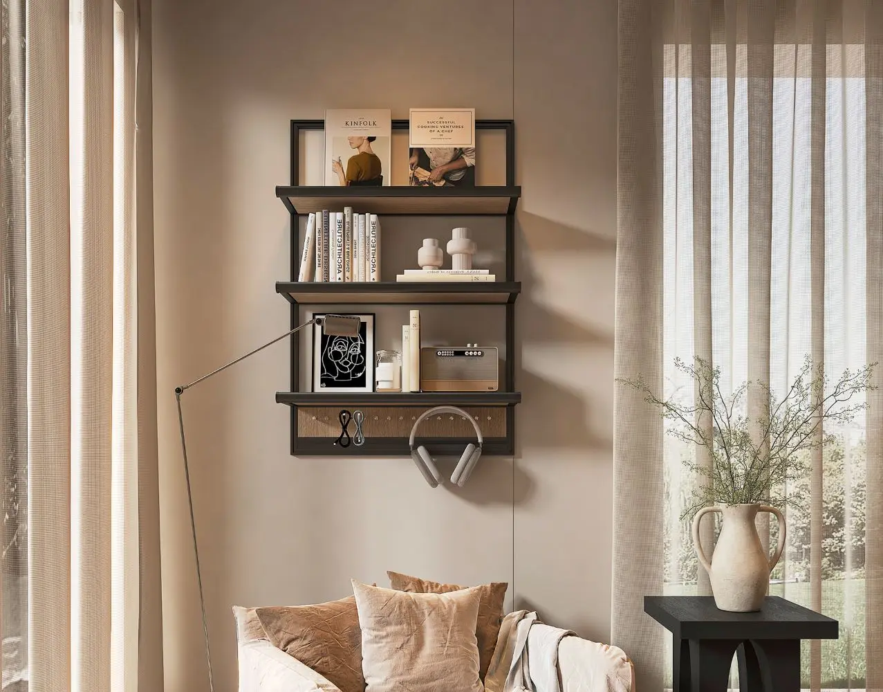 New Arrival Durable Long-Lasting Wall Shelf Unit Storage Organizer Stylish Wall-mounted Organizer for Lounge Area manufacture