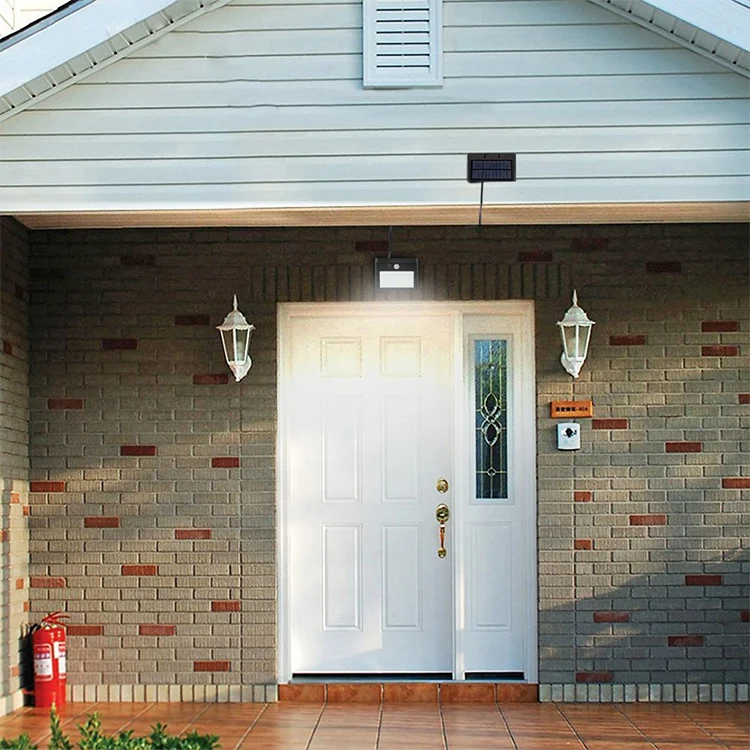 
28 светодиодных солнечных светильников с датчиком движения, настенные светильники 