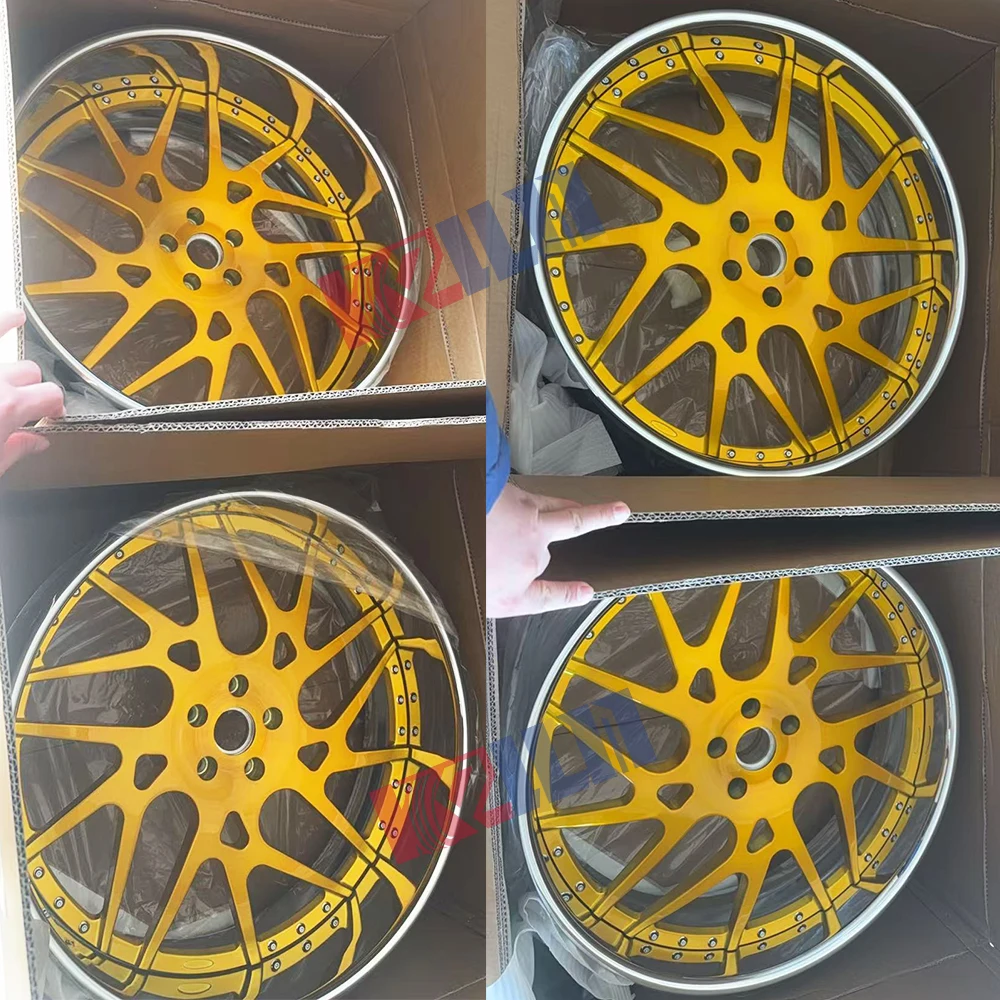 Shop Our 22/24/26 Inch Forgiato Wheels with Brush Gold Face