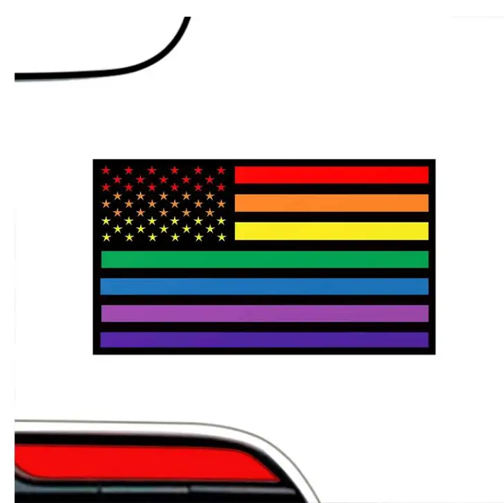 fast delivery  PVC LGBT Pride Rainbow Sheep Sticker Decal Car sticker bumper sticker
