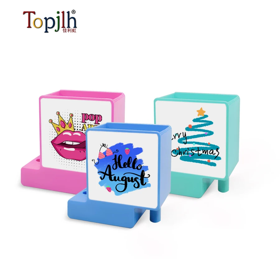 Topjlh сублимационный пластиковый контейнер для ручек на