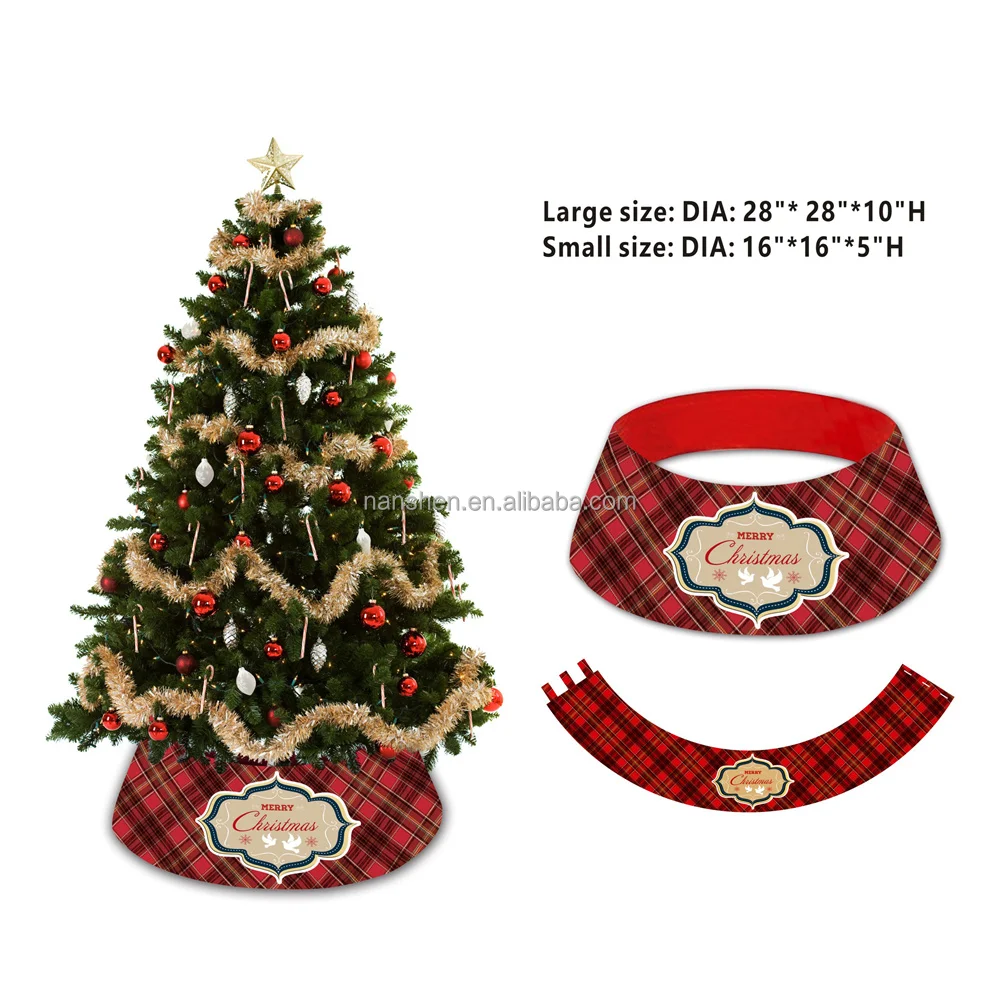 Personalized Christmas Tree Collar Skirts Fabric Christmas Tree Ring