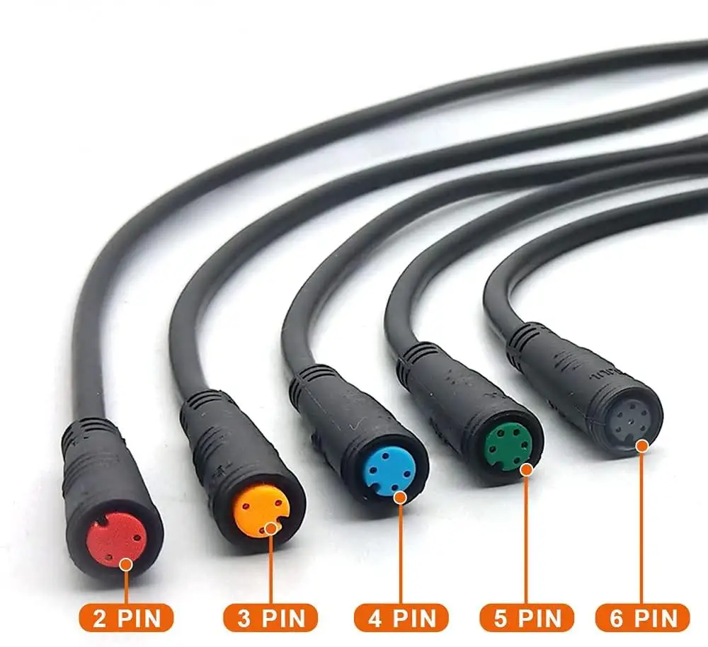 E-bike Shaped Connector 2/3/4/5/6 Pin Cable Waterproof Connector Signal Line Extension Cable For Bafang Electric Bicycle Cycling - Foto 9