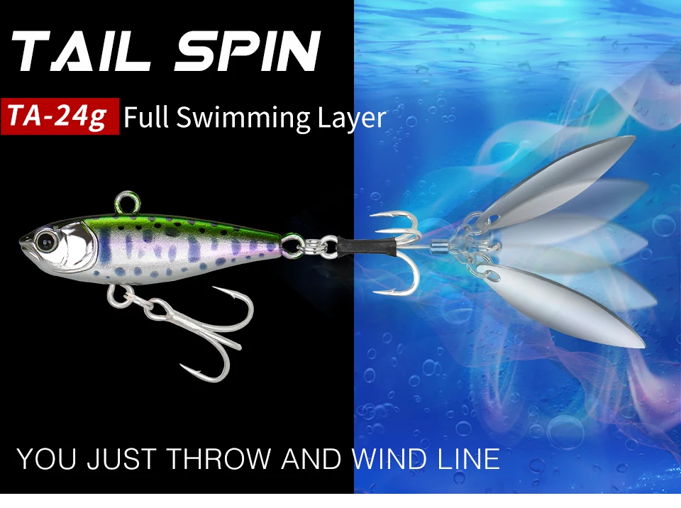 TSURINOYA Metal VIB Spinner Bait Fishing Lure TA 24g 43mm Long