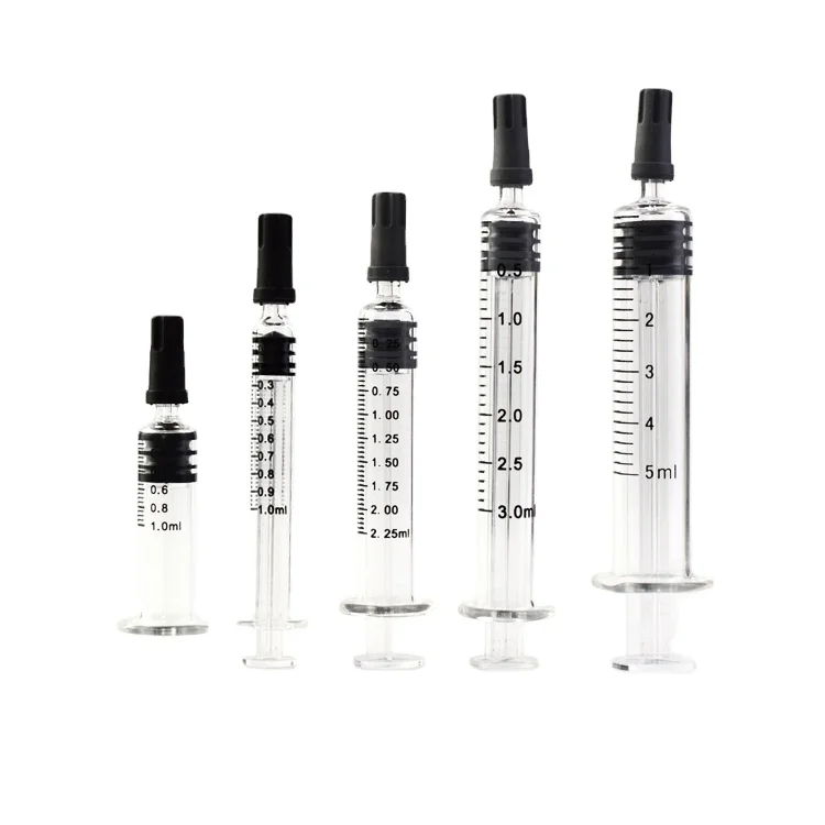 Custom 1ml Glass Syringe Child Resistant Packaging Lure Lock Glass ...