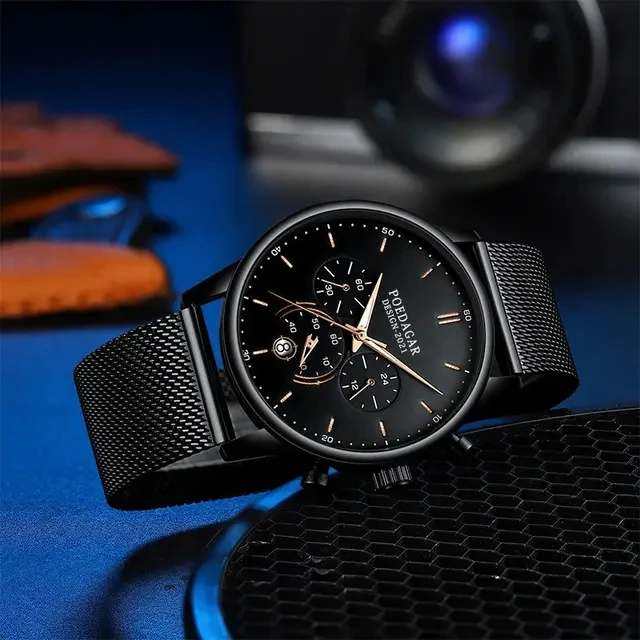 POEDAGAR 632 Wholesale Men Watch Fashion Slim Stainless Steel Mesh Quartz Men's Wristwat aperçu 8