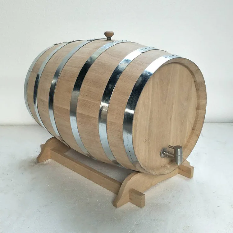 50L Oak Aging Barrel  Without Liner Wooden Whiskey Wine Barrel Wood Aging Barrel Beer Wine for Brewer Distiller Wine Maker