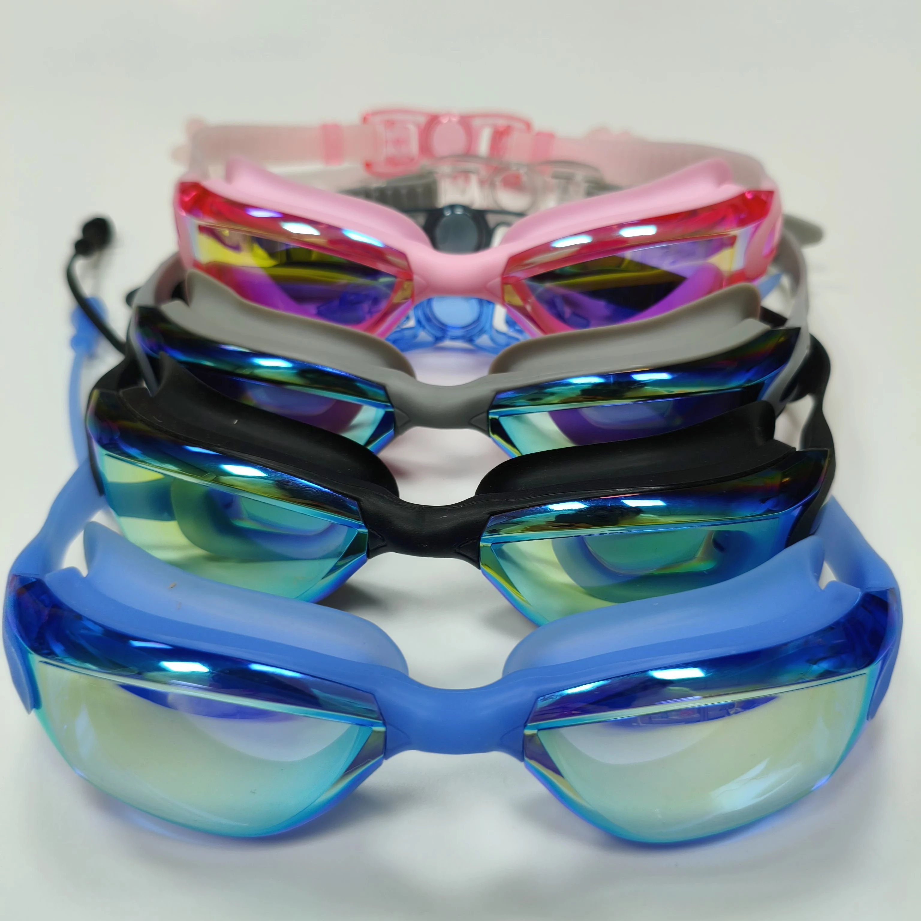 No Leaking Anti-Fog Swim Goggles With PC Lenses And Earplugs Professional Men Women Swimming Glasses For Competitions_voghion.com