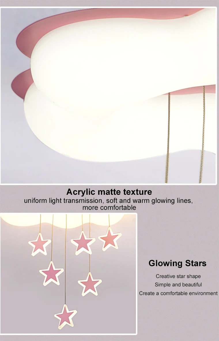 Bedroom lamp modern minimalist lighting LED ceiling creative princess girl children room lamp