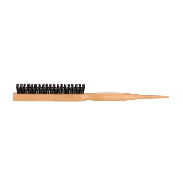 High Quality Wooden Back Combing Teasing Brush for  Barber Salon, 100% Boar Bristles Styling Tools H