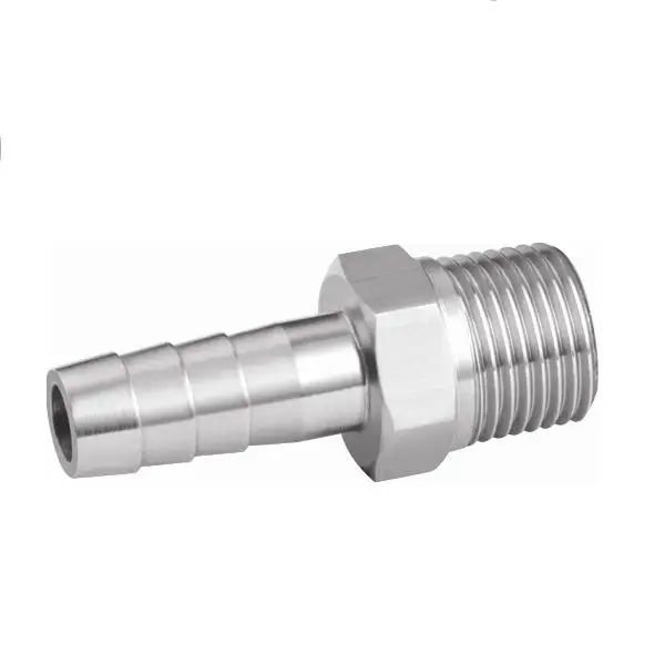 Male Thread Pipe Fitting x Barb Hose Tail Connector Adapter Stainless Steel NPT 