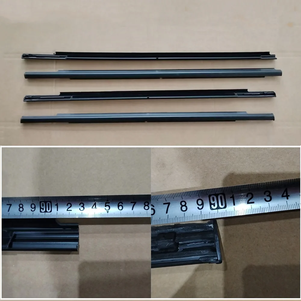 Juego De 4 Molduras De Sellado Para Ventana De Mitsubishi Outlander 2006-2012 - Color Negro