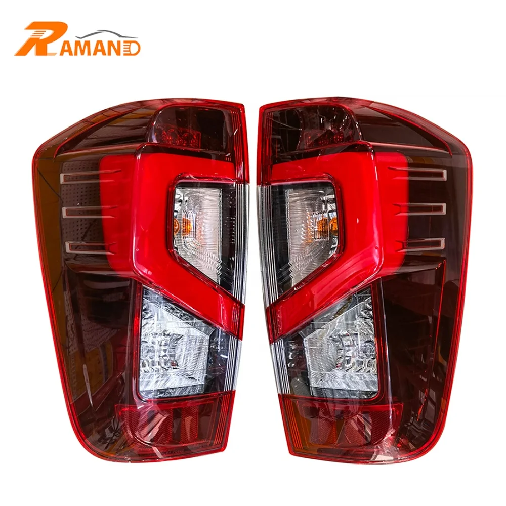 Factory LED Tail Light for Nissan Navara Np300 with Smoke Red Brake Light Auto Lighting System RefittingTail Lamp Black Frame