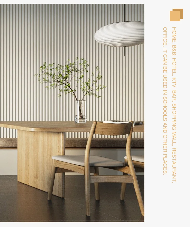 Interior Sequin Solid Wood Decorative Fluted Wall Cladding