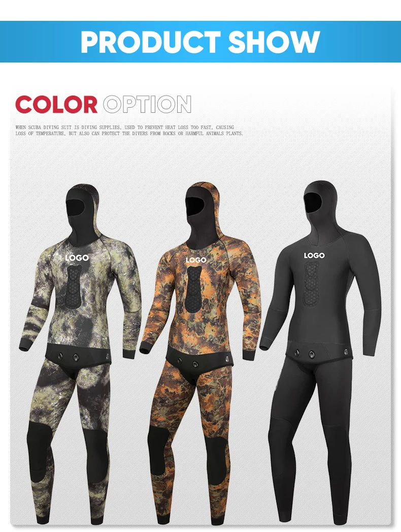 Custom Two Piece Diving Suit 3.5mm Full Body Men's And Women's 3mn