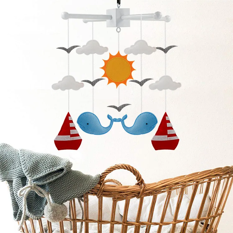 Hot Selling Nursery Mobile Felt Hanging Mobile Crib Toys Baby Bell Music Hanger Baby Mobile For Baby Cot Buy Baby Mobile Felt Crafts Felt Nursery Product On Alibaba Com