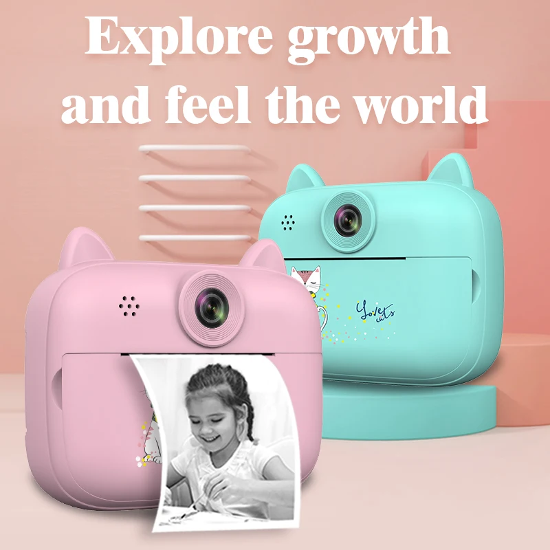 Portable Mini Thermal Label Printer  58mm USB Interface Photo Barcode Compatible Max Paper Size Wireless Colorful