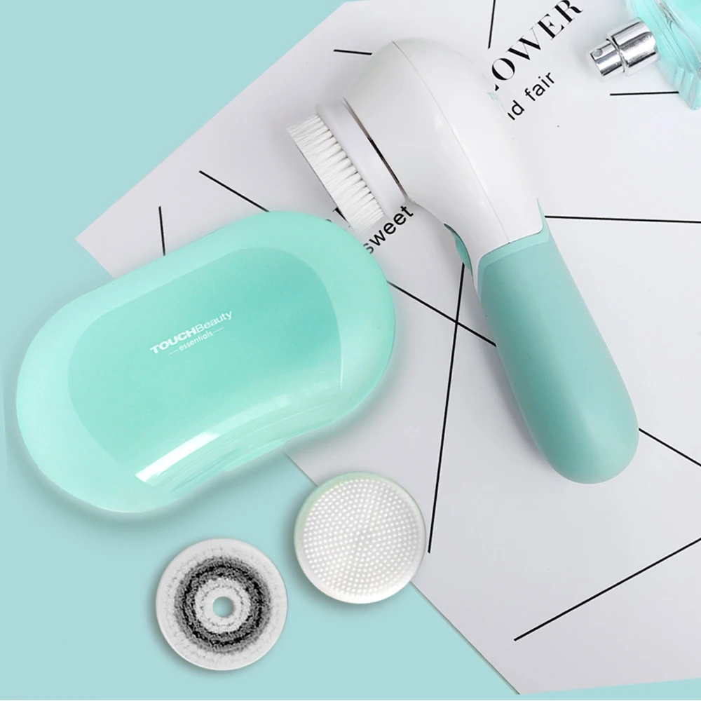 TOUCHBeauty 3 в 1 для чистки лица кисти для макияжа-хит продаж Антивозрастной уход за кожей лица очищающее средство метка частного назначения из водонепроницаемого материала с ящик для хранения