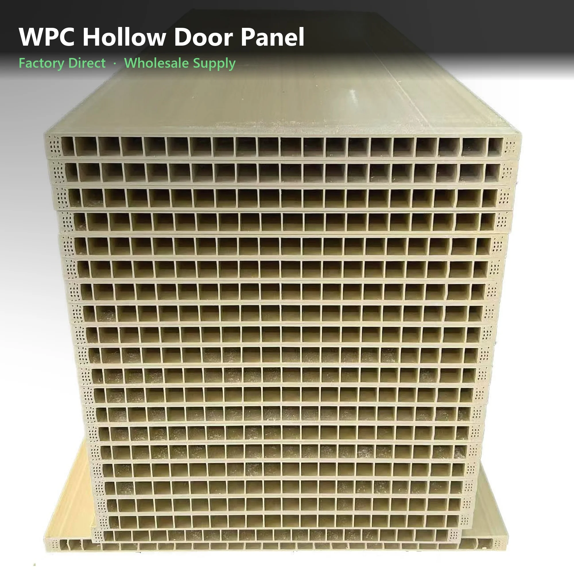 Interior WPC Door Leaf Full Set Hollow Core Waterproof Self-Extinguishing Customized Color Size for Hotel Project