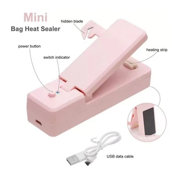 304WW Rechargeable Portable Bag Plastic Vacumn Sealar Sealer Machine Portable detail image