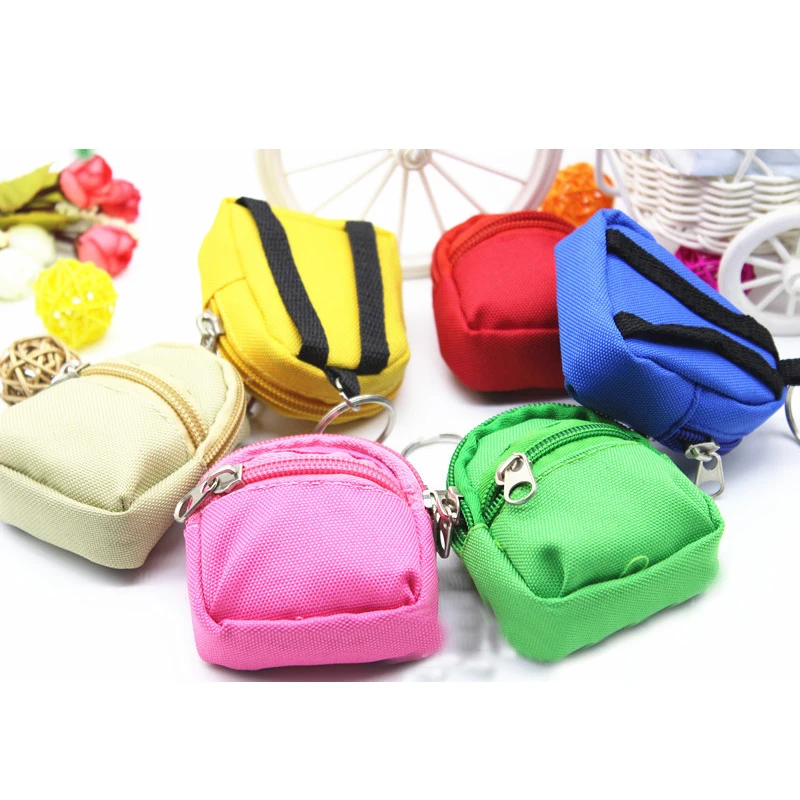 Promotional Coin Backpack Keychain Fabric Mini 3d Bag Purse Pendant Keychain Wholesale Buy