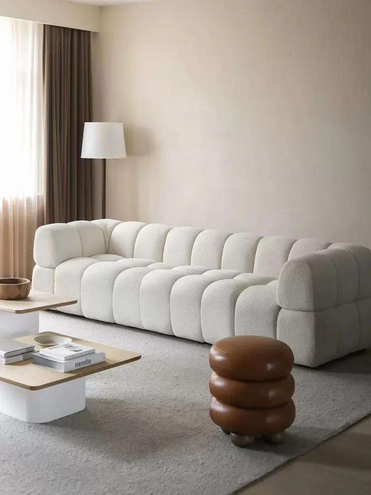 French Wohnzimmer Beige Living Room Set Comfortable White Sectional ...