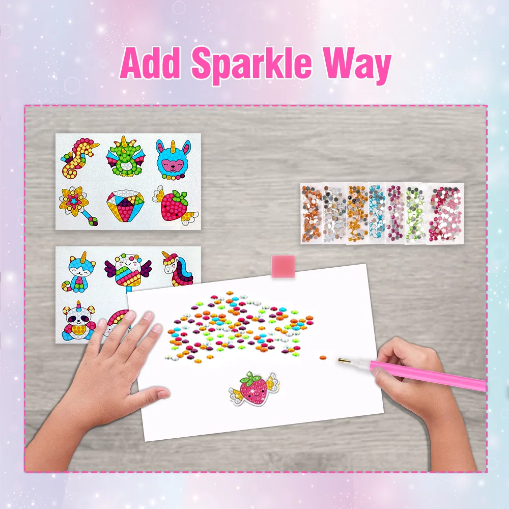 Детская развивающая игрушка улучшающая способность ручной работы большие драгоценные камни Сделайте свою собственную игрушку для алмазной живописи девочки