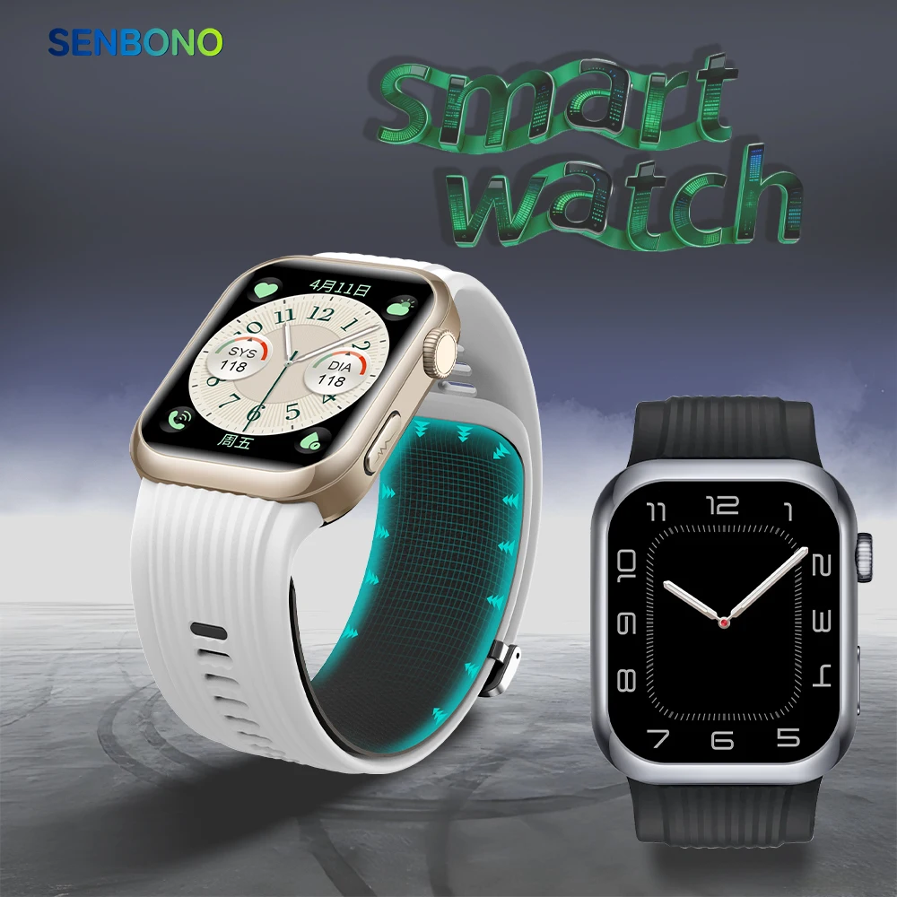 For MT115 Smart Watch Bt Calling 500mAh Battery NFC 1.95" AMOLED IP67 Waterproof Silicone Calendar Air Pump Activity Tracker