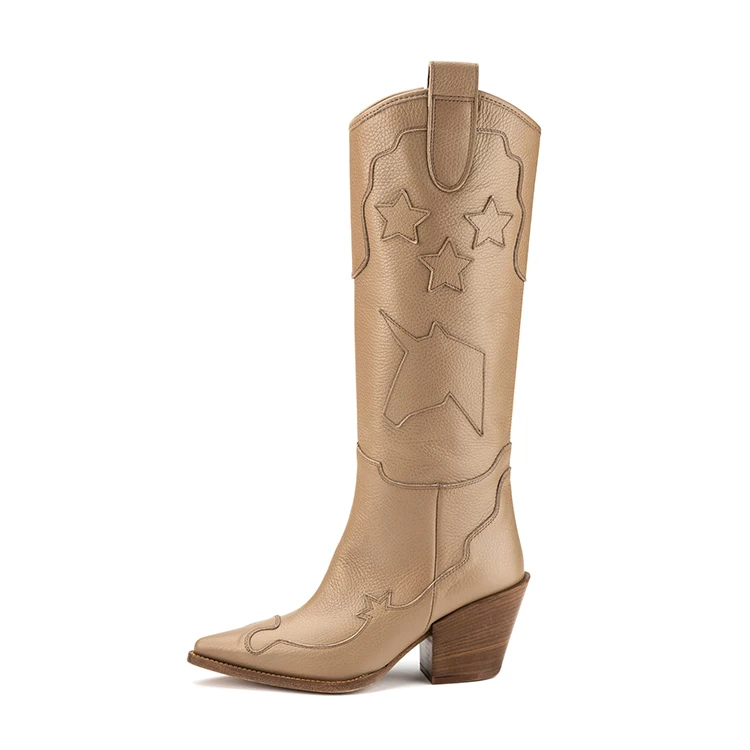 De Lujo Occidental Botines De Cuero De Moda Taupe 2022 Sexy 100% Italiano  Hecho A Mano De La Rodilla Botas De Cuero Zapatos De Mujer Botas - Buy Las  Nuevas Mujeres Botas