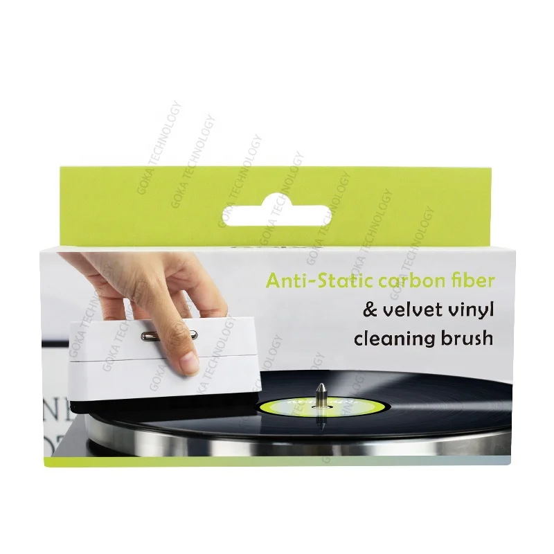 Anti Static Carbon Fiber Record Brush 2in1 Record Cleaning Brush Dust