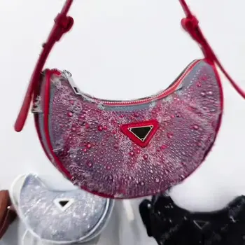 New Niche Design Sequined Crescent Bag For Women 2024 New High-End Fashion Sense Commuting Pea Ladies Underarm Bag